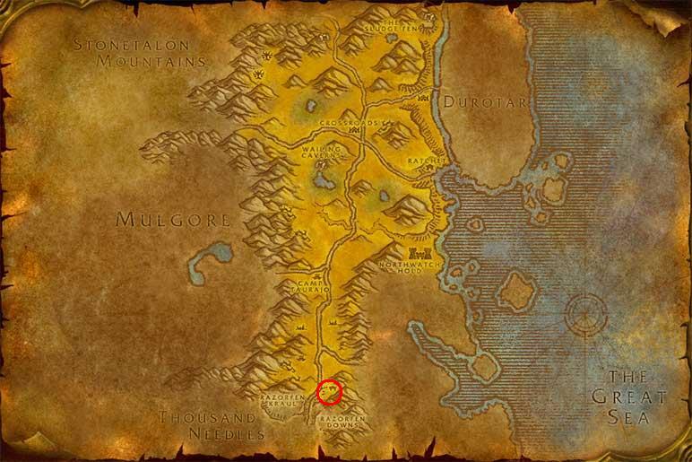 The Barrens map