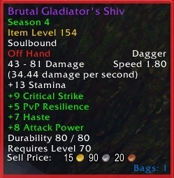 Brutal Gladiator's Shiv