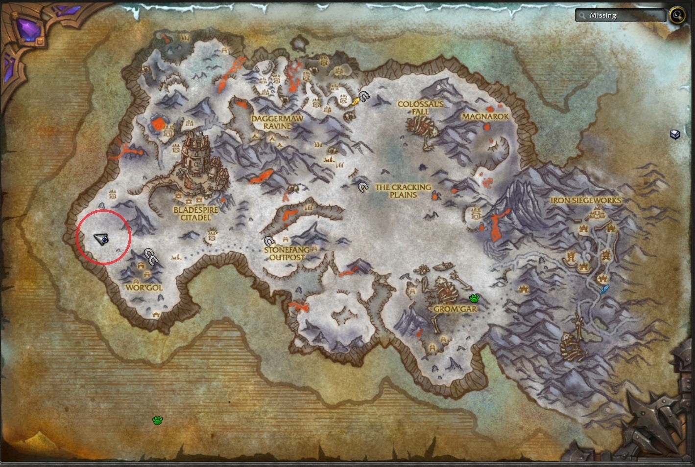 Nok-Karosh spawn location
