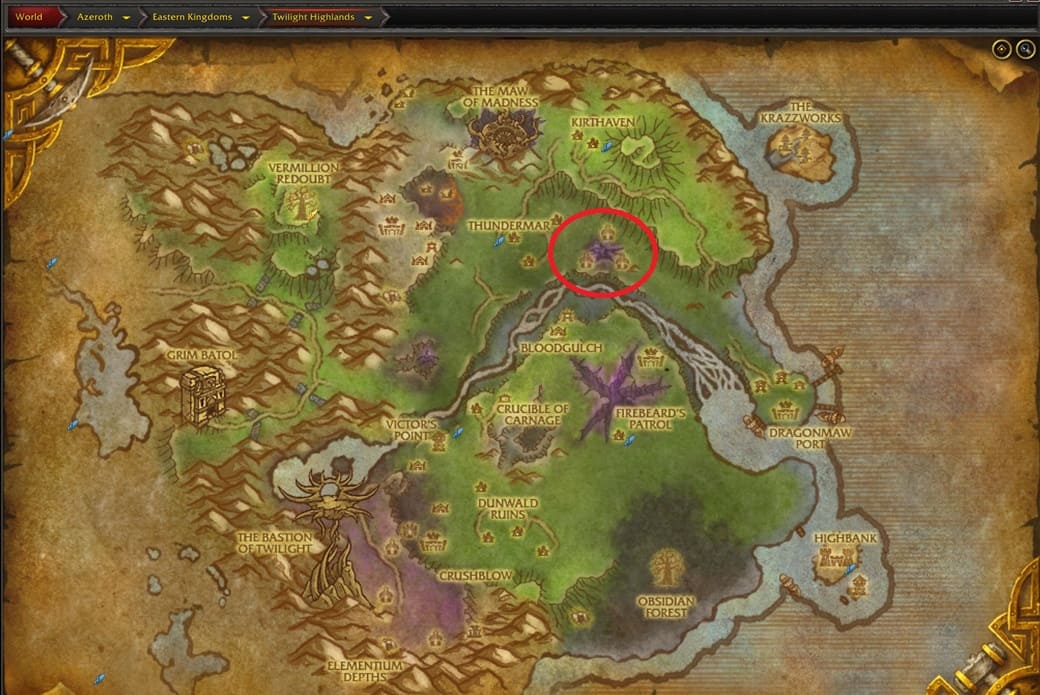 Twilight Highlands Volatile Earth farming spot